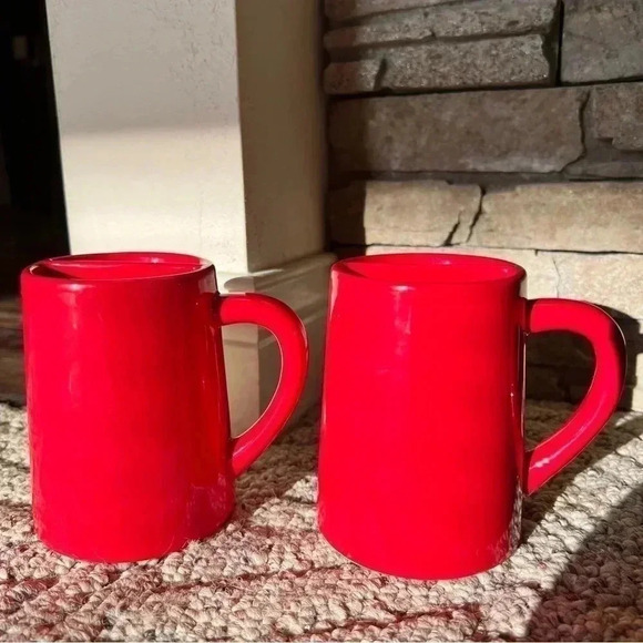 2 MUGS Santa Clause Christmas Marshmallow Hot Coco Mugs 2 Set of Two Mugs Cups - Picture 3 of 11